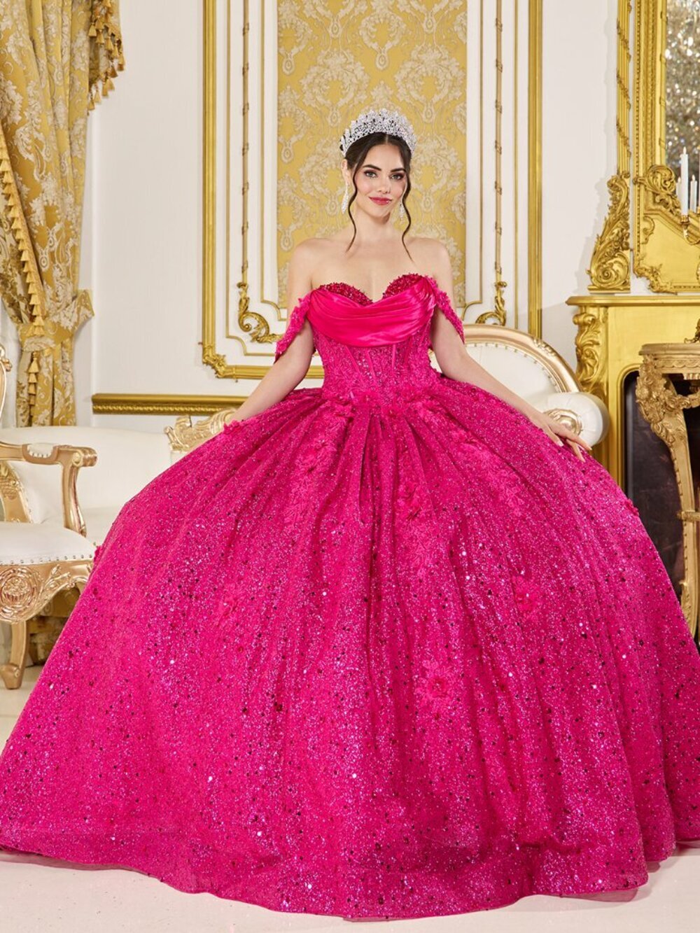 NEW FUCHSIA Evening Gown Floor Length Formal Elegant Stunning 1984